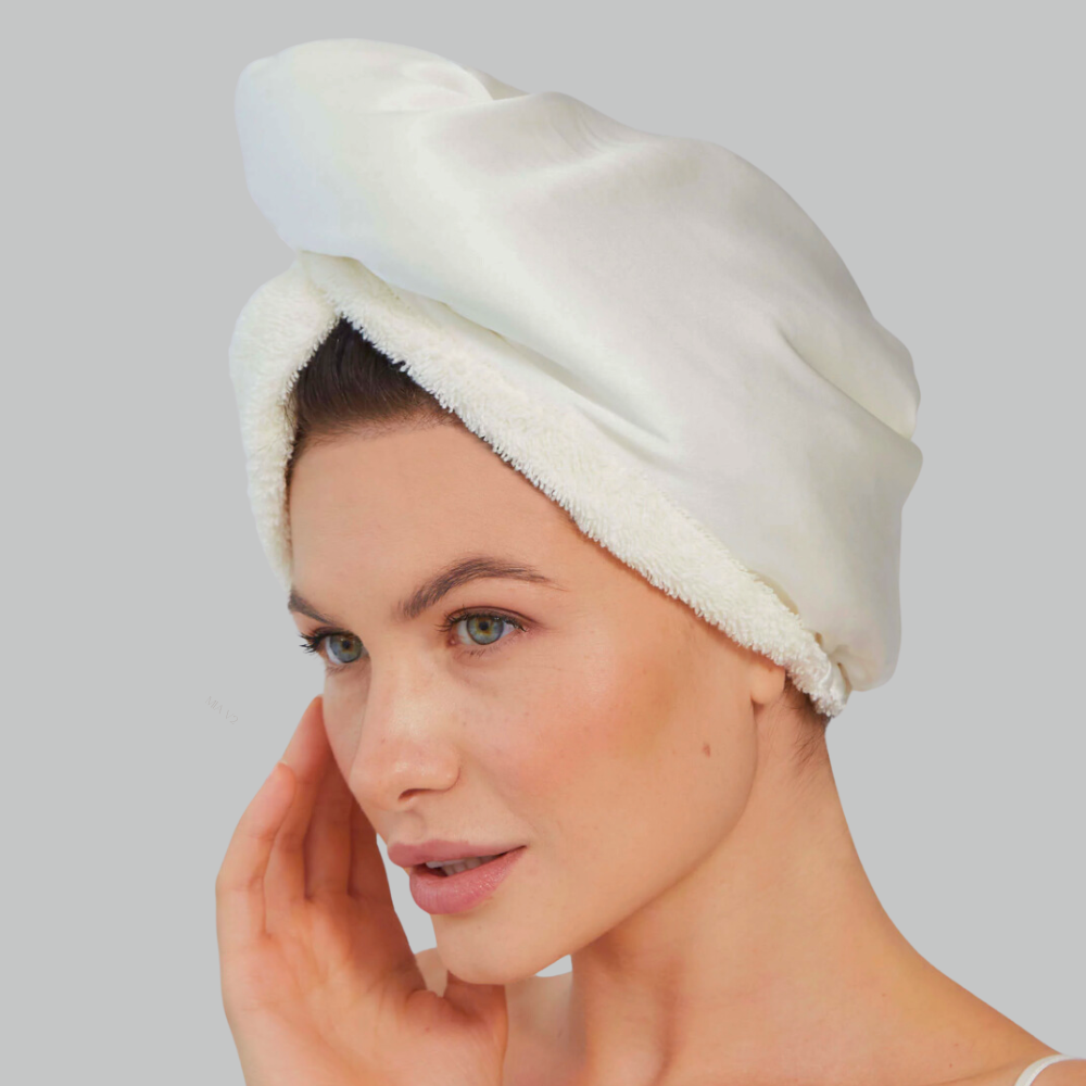 Serviette turban réversible Cotton/Soie