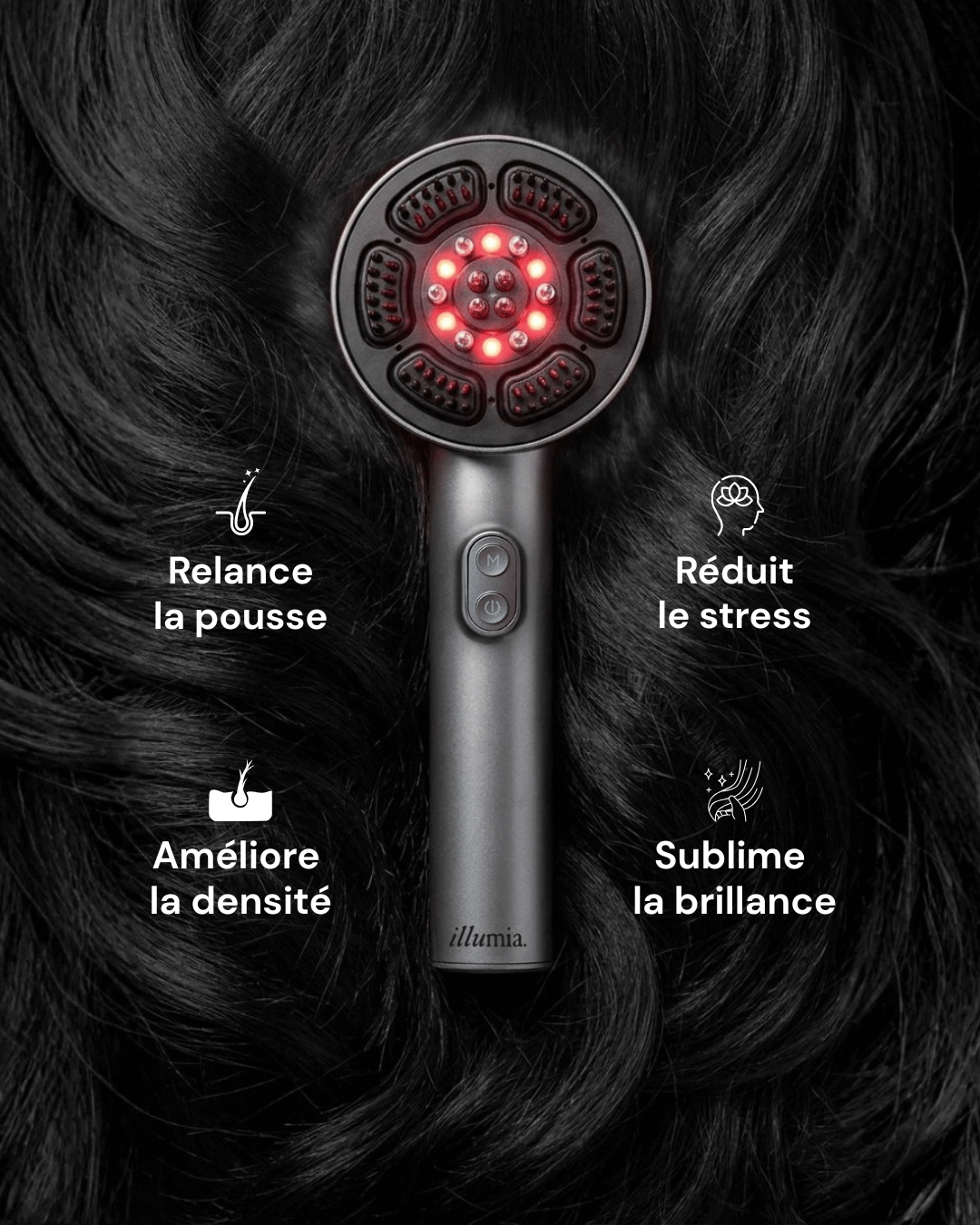 MIA PRO+ | Brosse capillaire massante