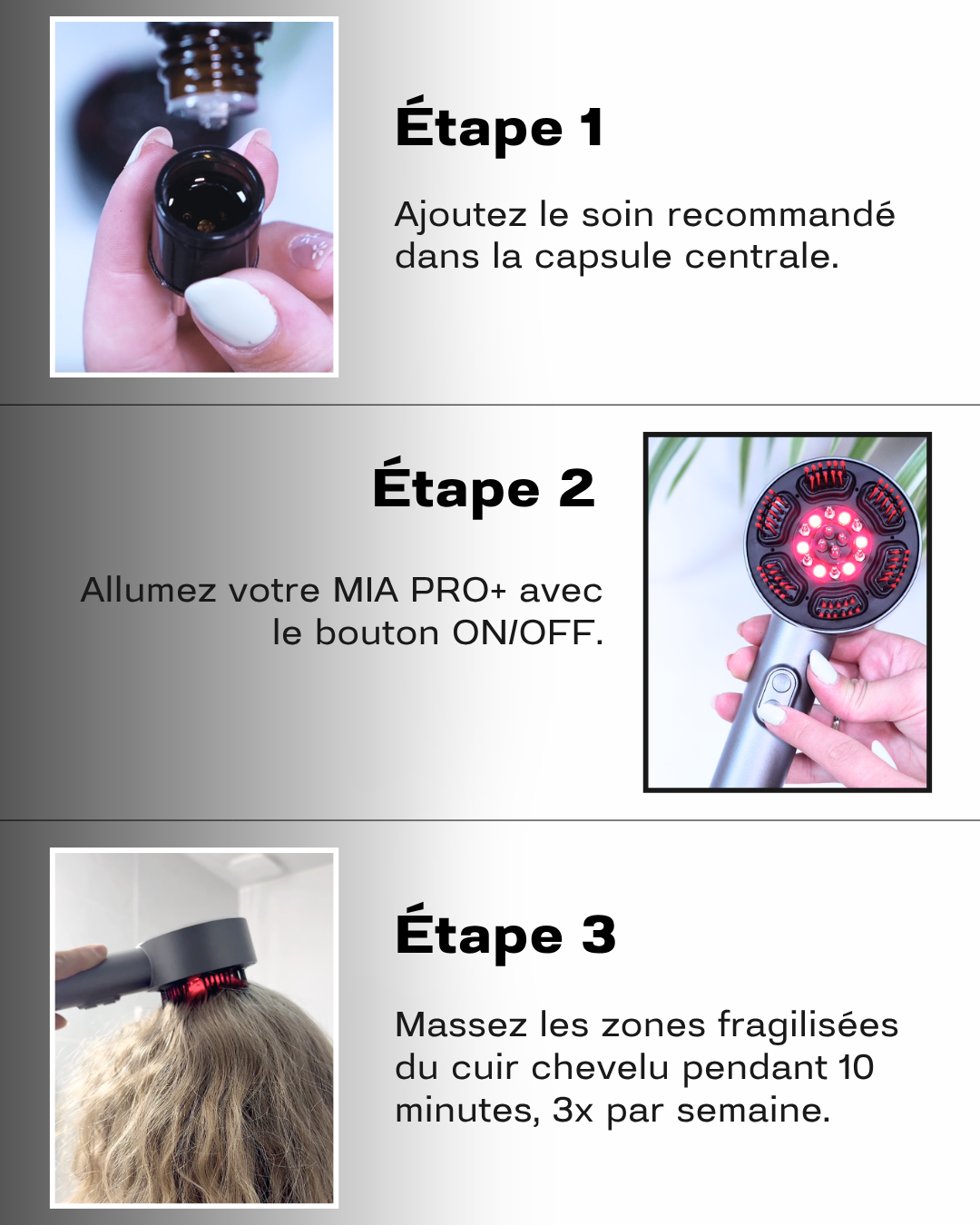 MIA PRO+ | Brosse capillaire massante