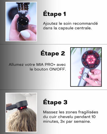 MIA PRO+ | Brosse capillaire massante